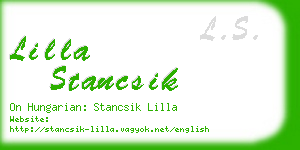 lilla stancsik business card